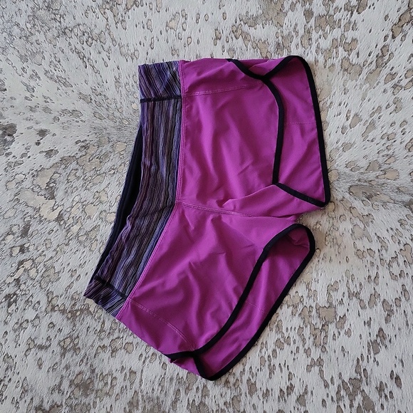 Lululemon Run Speed Shorts Space Dye Ultraviolet Sz8 - Picture 2 of 6